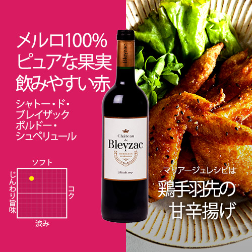 【ボルドーワイン特集SALE】シャトー・ド・ブレイザック　ボルドー・シュペリュール 750ml（フランス ボルドー産赤ワイン）