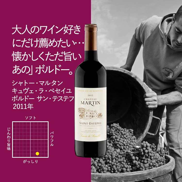 シャトー・マルタン　キュヴェ・ラ・ペセイユ　ボルドー サン・テステフ 2011年